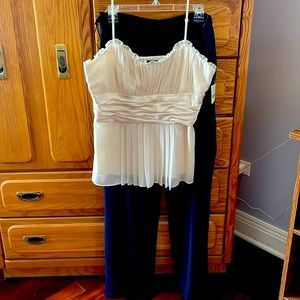 Liz Claiborne cream and black dress suit; size 14; new with tags